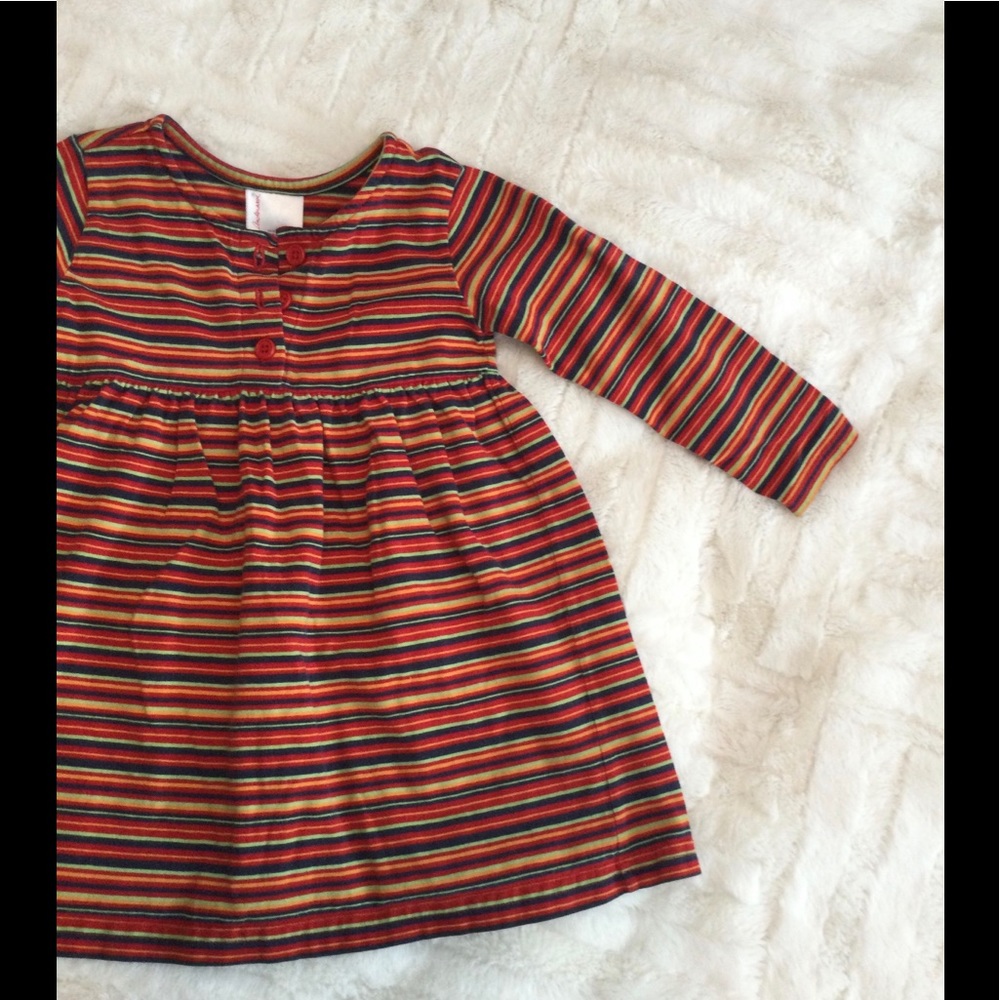 Hanna Andersson baby girls striped dress size 80/ 18-24 mos - Picture 2 of 6